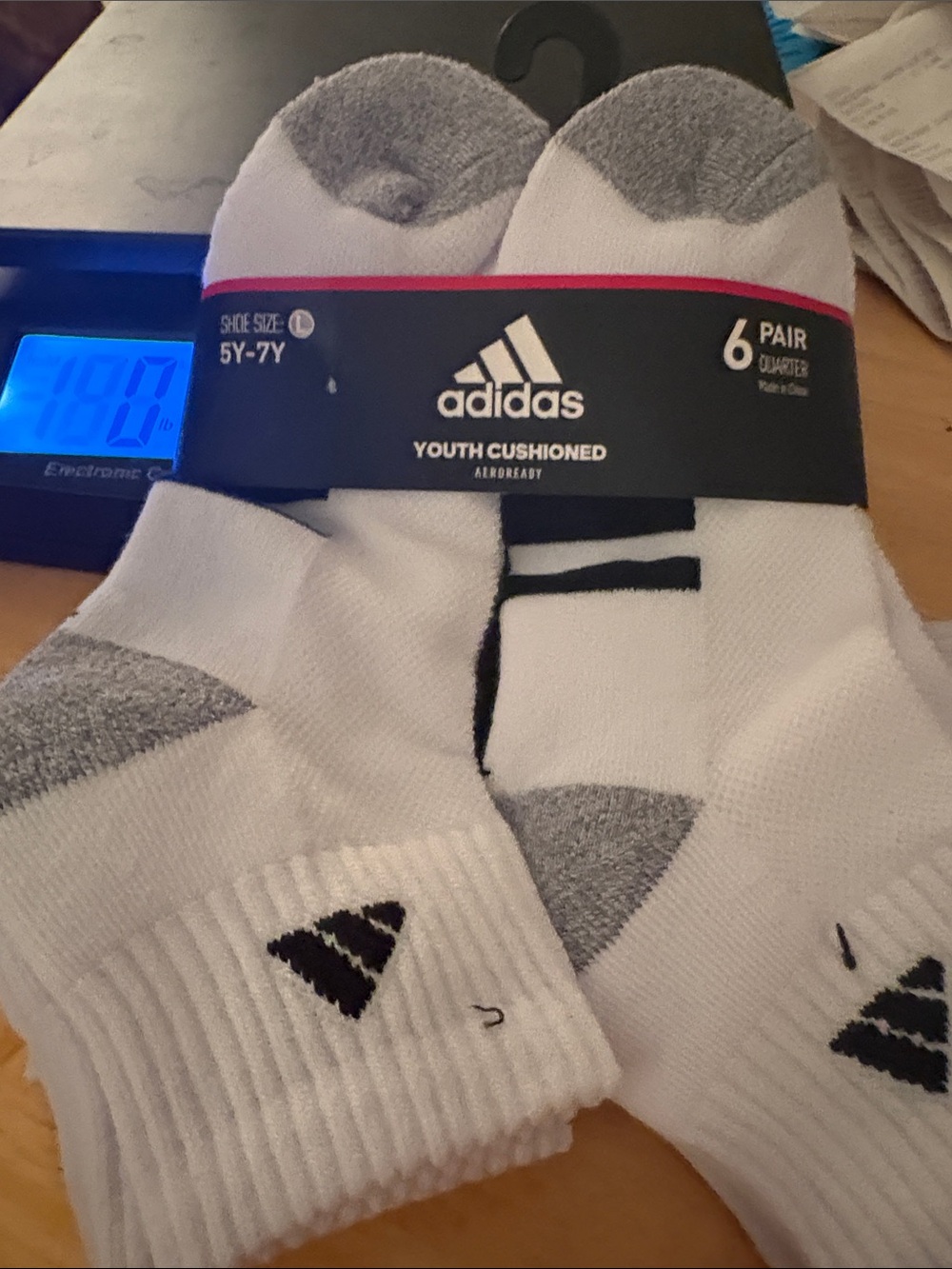 adidas White & Gray Youth Cushioned No-Show Athletic Socks - 6 Pack
